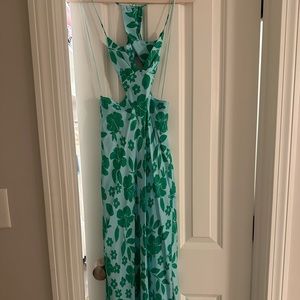 Zara Satin Effect Cut Out Dress Size XS